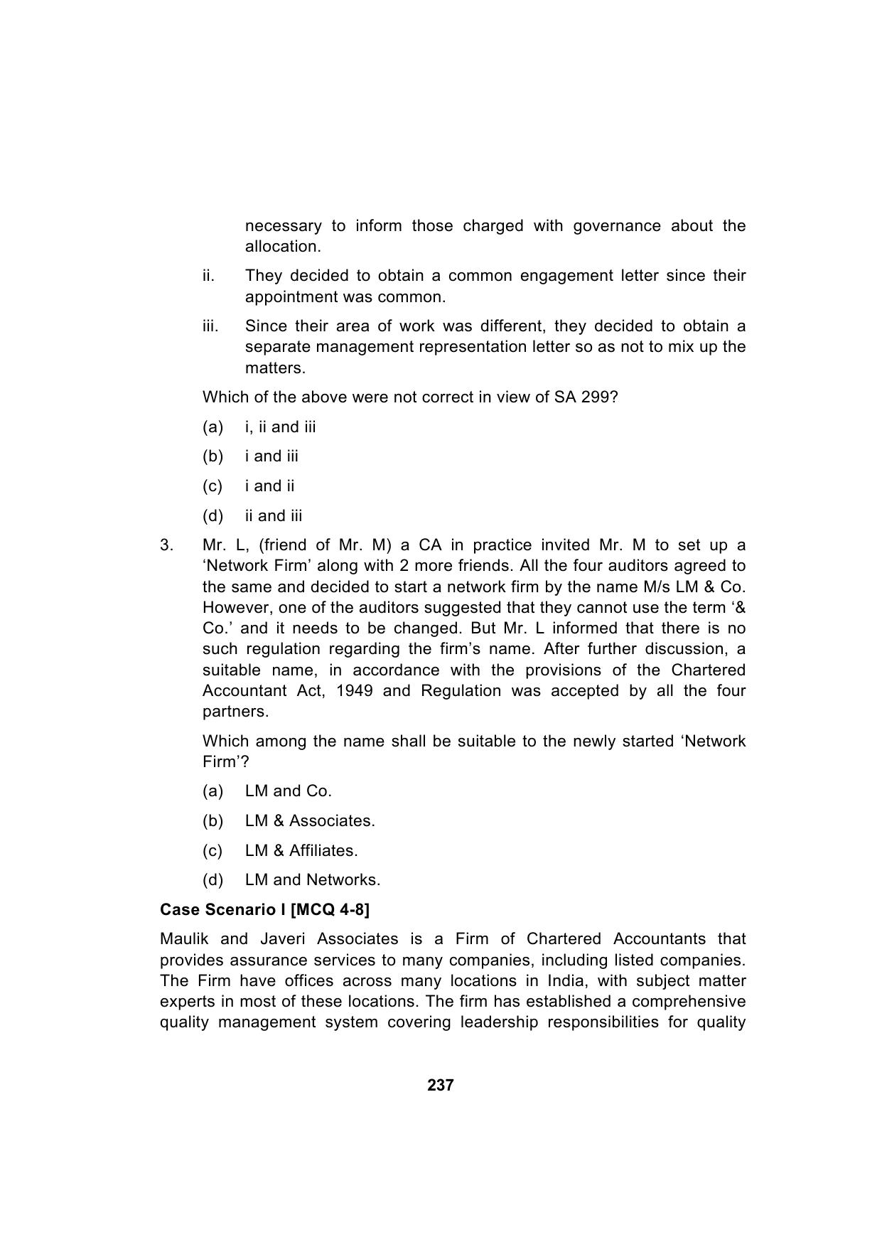 Paper 3: Advanced Auditing, Assurance and Professional Ethics — Model Test Paper 2, question page 2