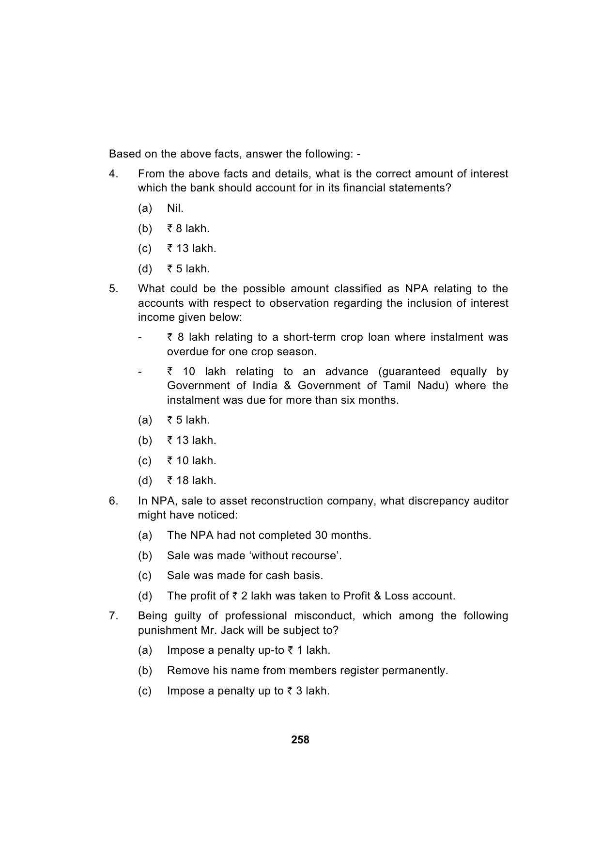 Paper 3: Advanced Auditing, Assurance and Professional Ethics — Model Test Paper 3, question page 4