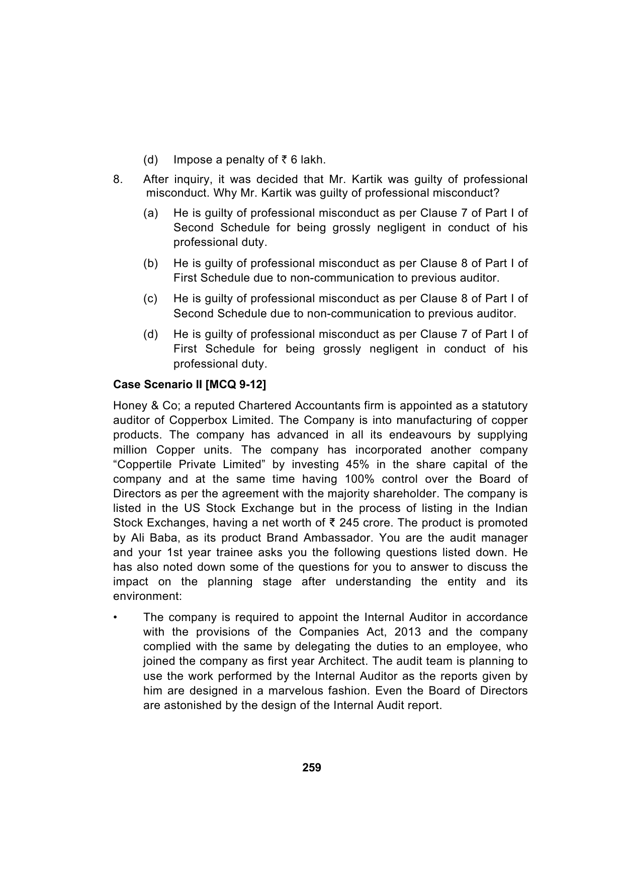 Paper 3: Advanced Auditing, Assurance and Professional Ethics — Model Test Paper 3, question page 5