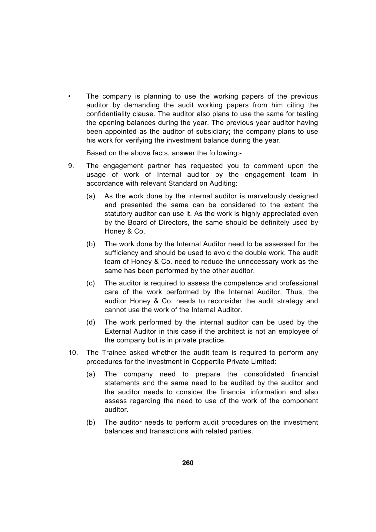Paper 3: Advanced Auditing, Assurance and Professional Ethics — Model Test Paper 3, question page 6