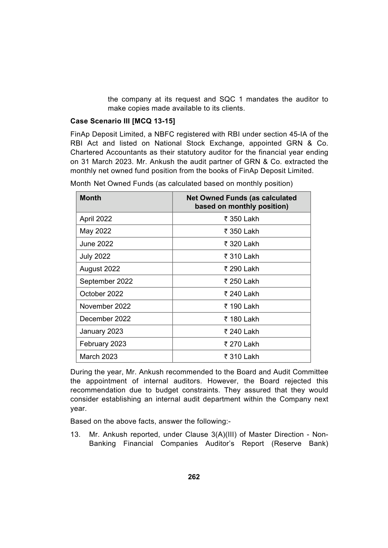 Paper 3: Advanced Auditing, Assurance and Professional Ethics — Model Test Paper 3, question page 8