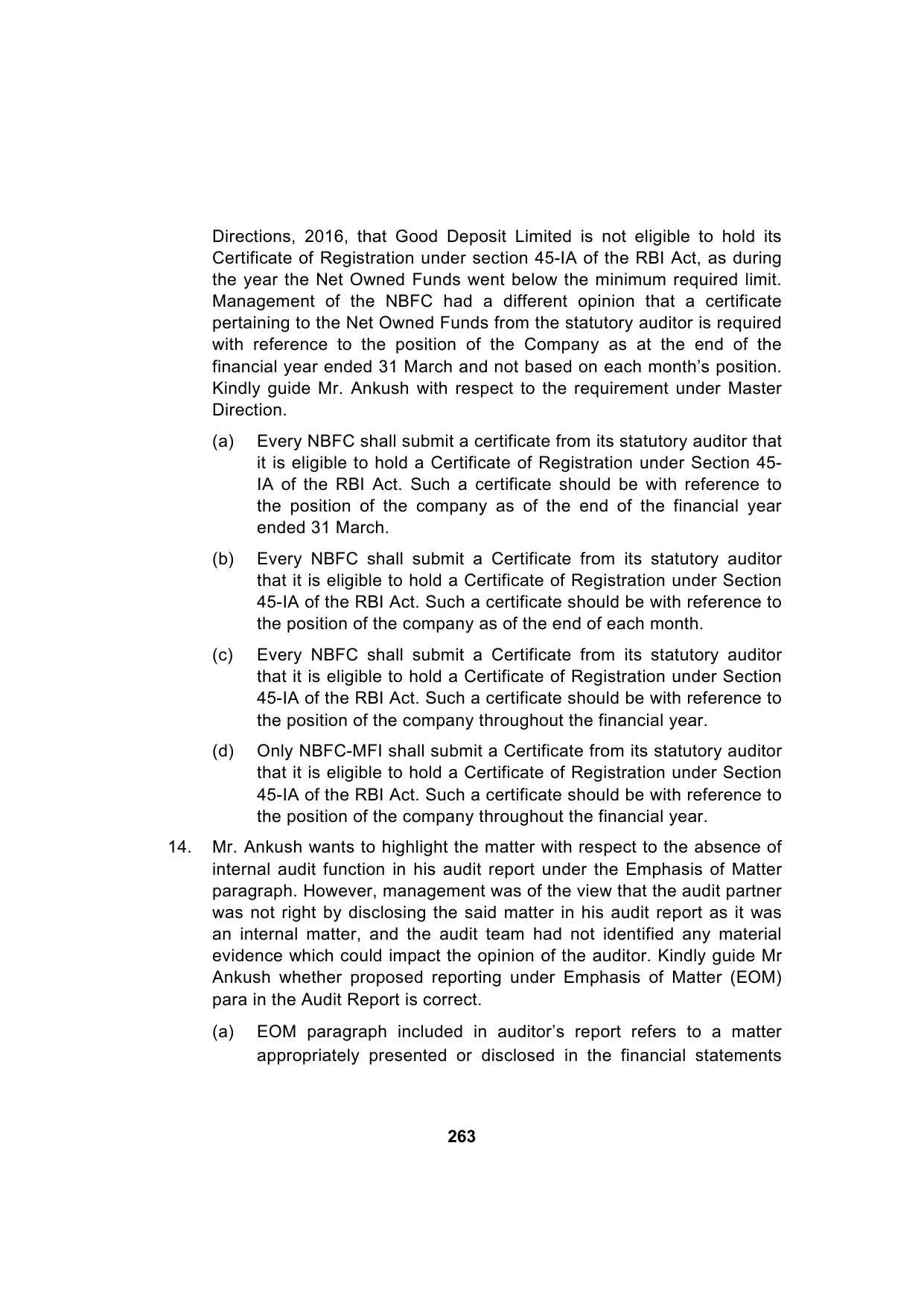 Paper 3: Advanced Auditing, Assurance and Professional Ethics — Model Test Paper 3, question page 9