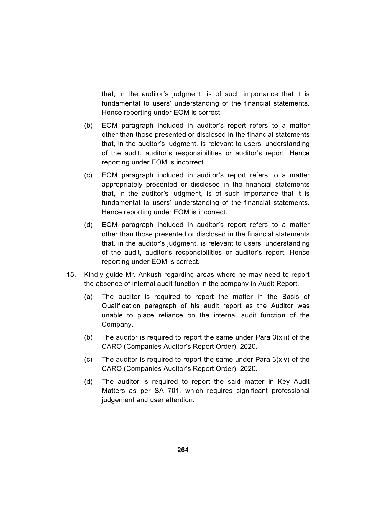 Paper 3: Advanced Auditing, Assurance and Professional Ethics — Model Test Paper 3, question page 10