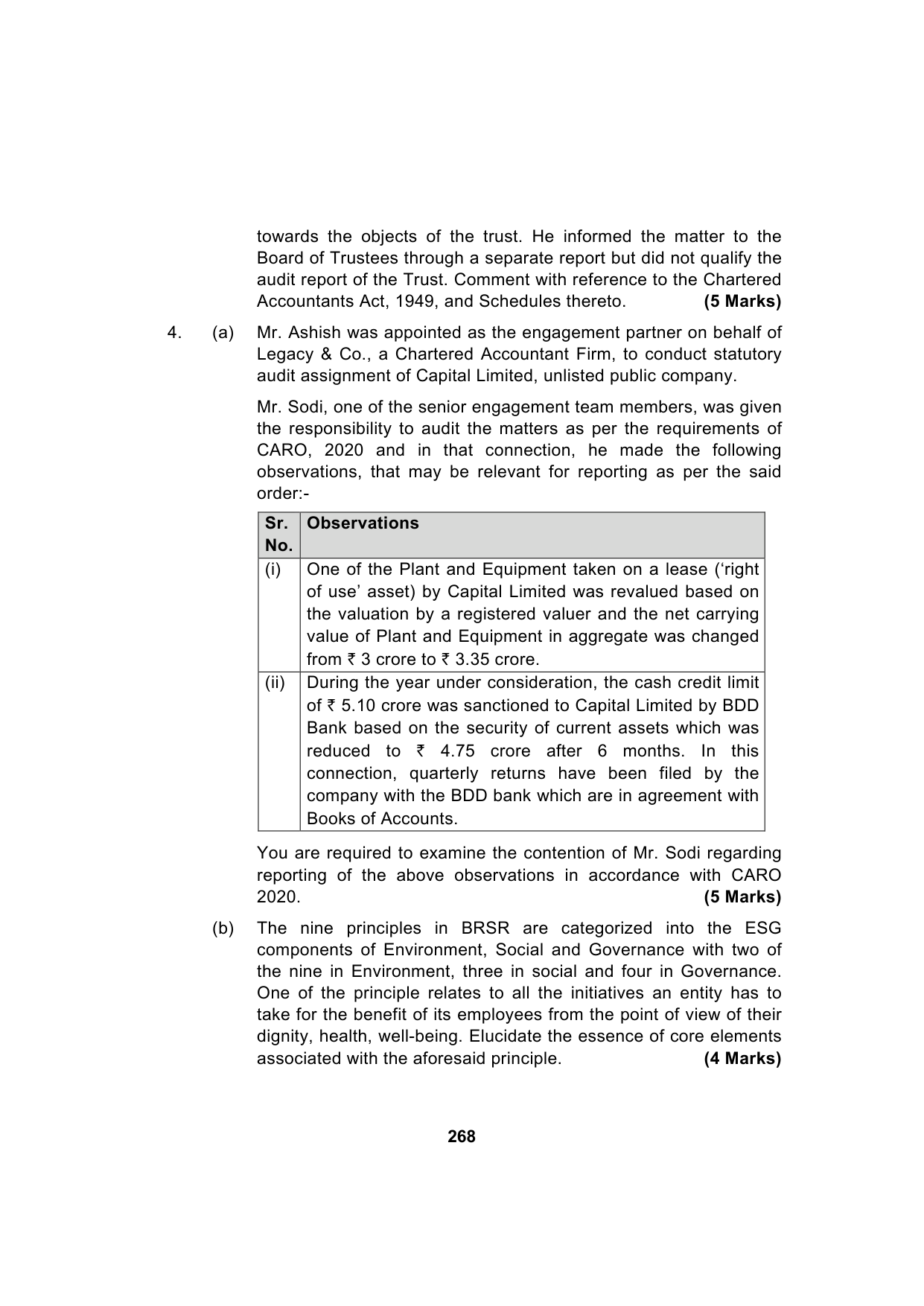Paper 3: Advanced Auditing, Assurance and Professional Ethics — Model Test Paper 3, question page 14