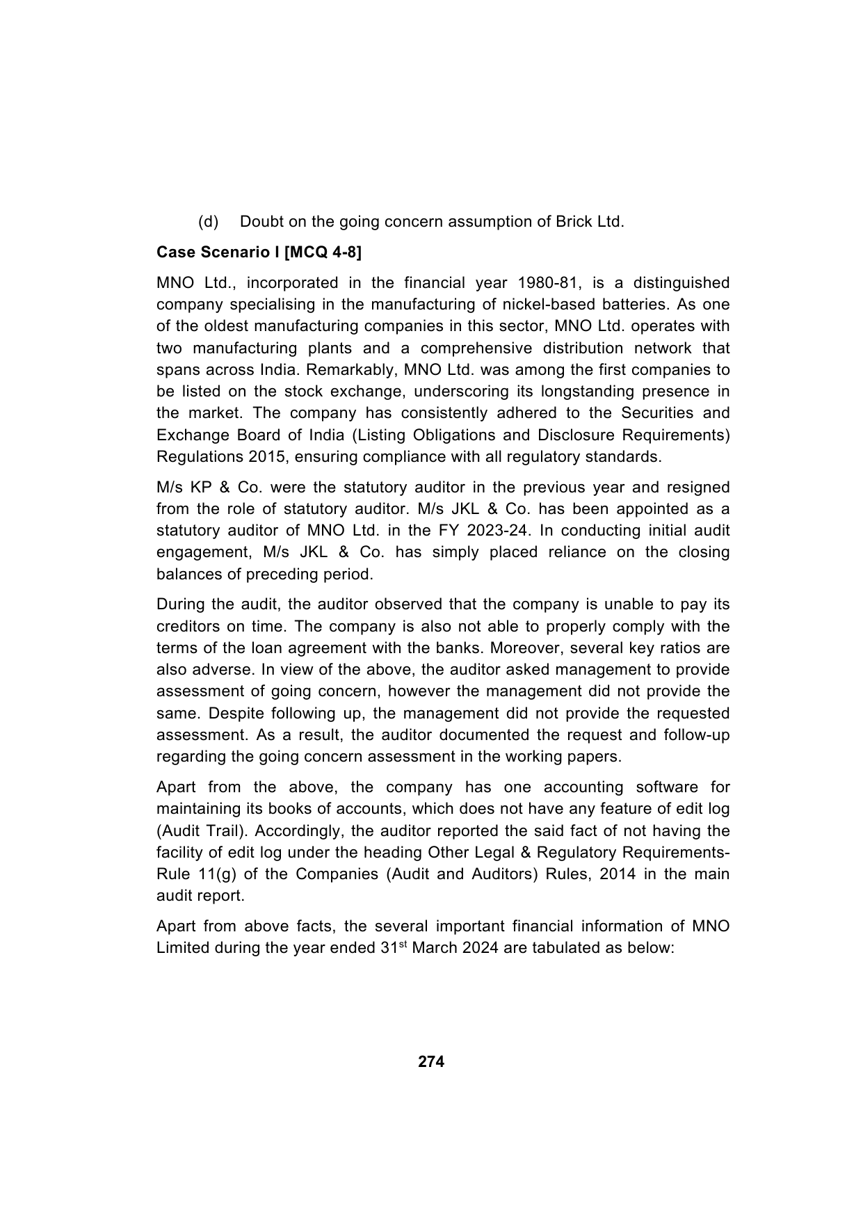 Paper 3: Advanced Auditing, Assurance and Professional Ethics — Model Test Paper 4, question page 3