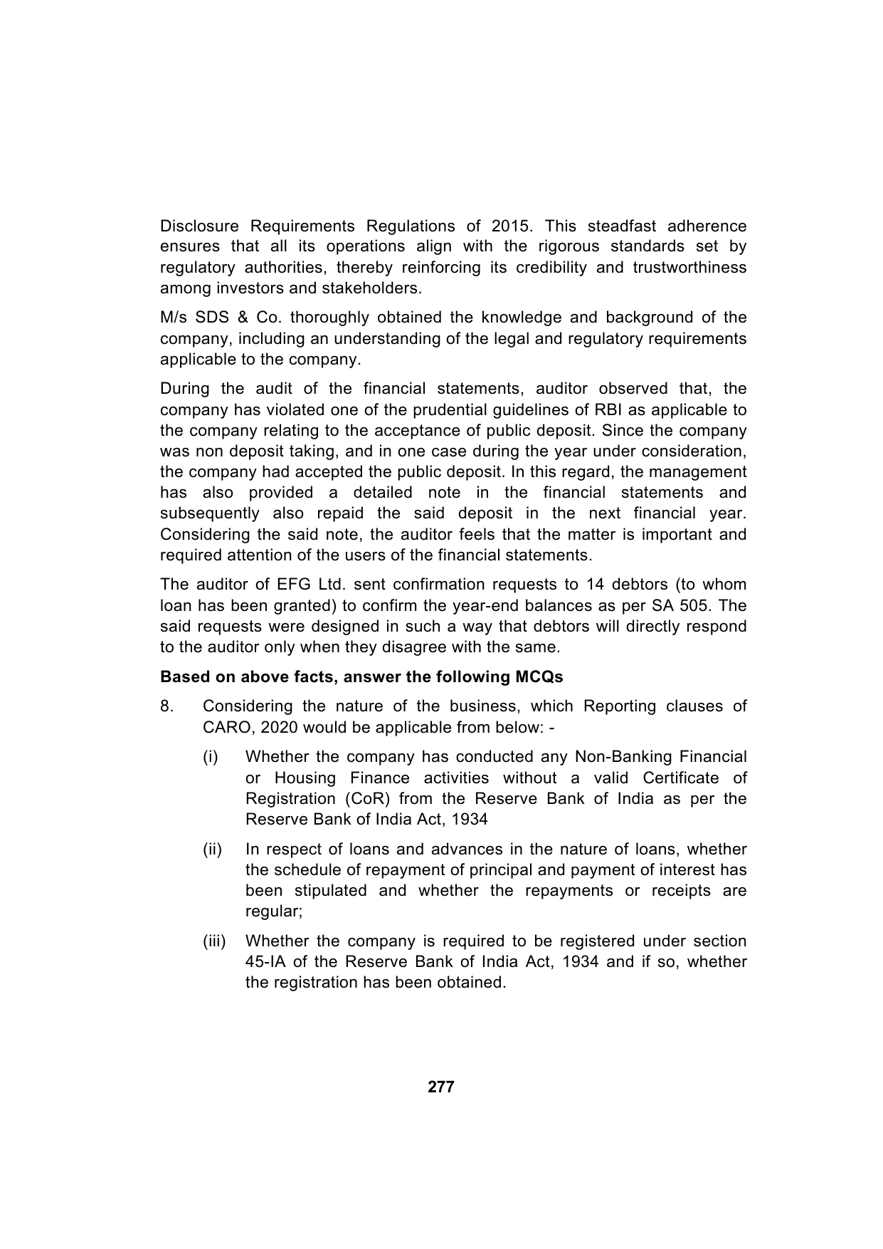 Paper 3: Advanced Auditing, Assurance and Professional Ethics — Model Test Paper 4, question page 6