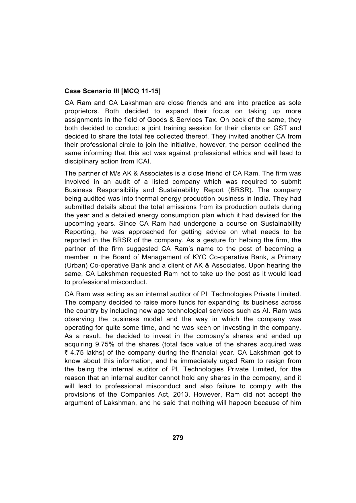 Paper 3: Advanced Auditing, Assurance and Professional Ethics — Model Test Paper 4, question page 8