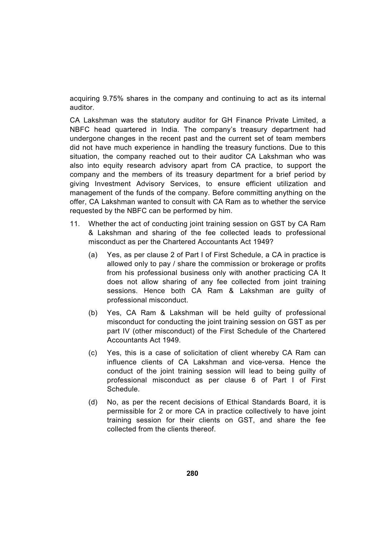 Paper 3: Advanced Auditing, Assurance and Professional Ethics — Model Test Paper 4, question page 9