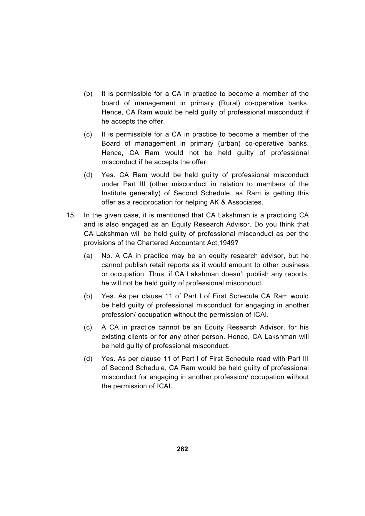 Paper 3: Advanced Auditing, Assurance and Professional Ethics — Model Test Paper 4, question page 11