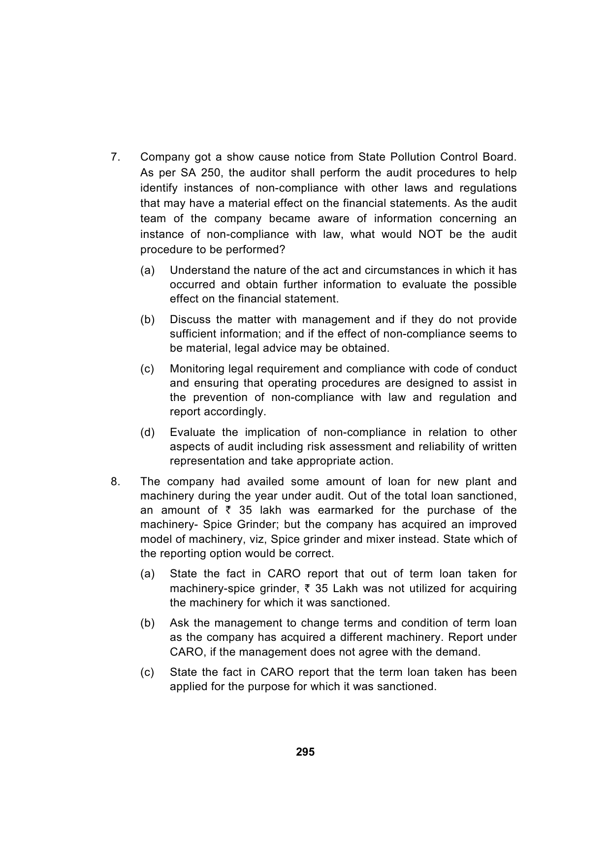 Paper 3: Advanced Auditing, Assurance and Professional Ethics — Model Test Paper 5, question page 6