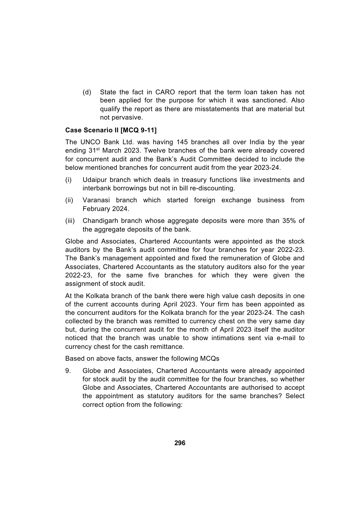 Paper 3: Advanced Auditing, Assurance and Professional Ethics — Model Test Paper 5, question page 7