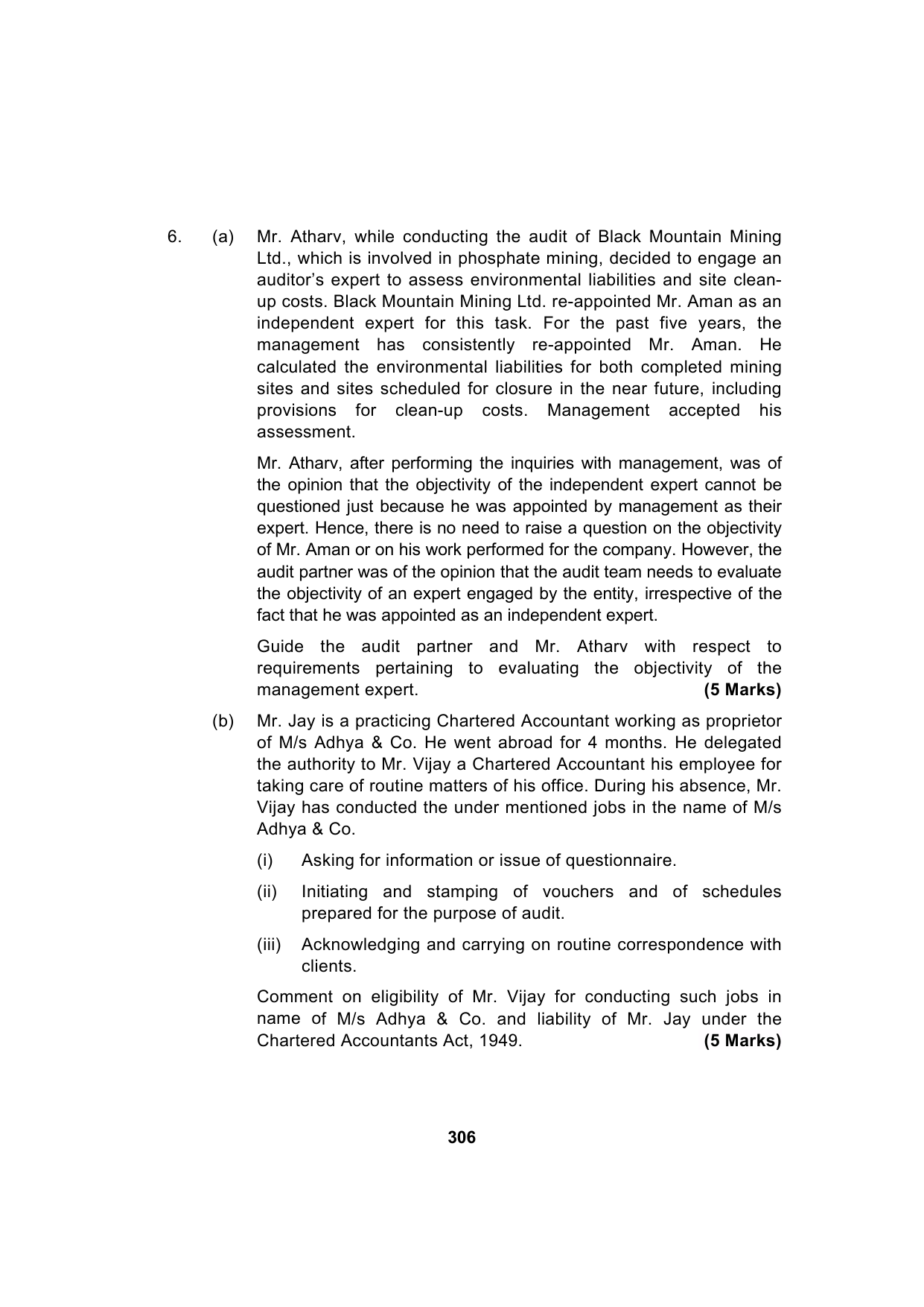 Paper 3: Advanced Auditing, Assurance and Professional Ethics — Model Test Paper 5, question page 17
