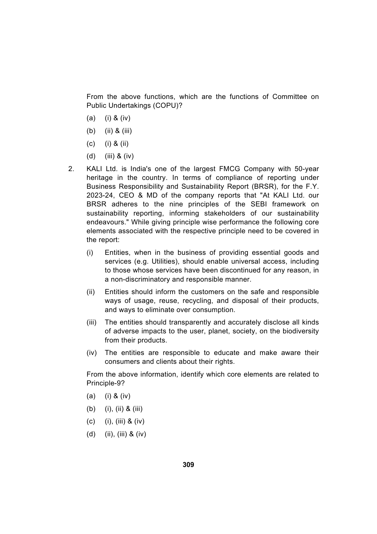 Paper 3: Advanced Auditing, Assurance and Professional Ethics — Model Test Paper 6, question page 2