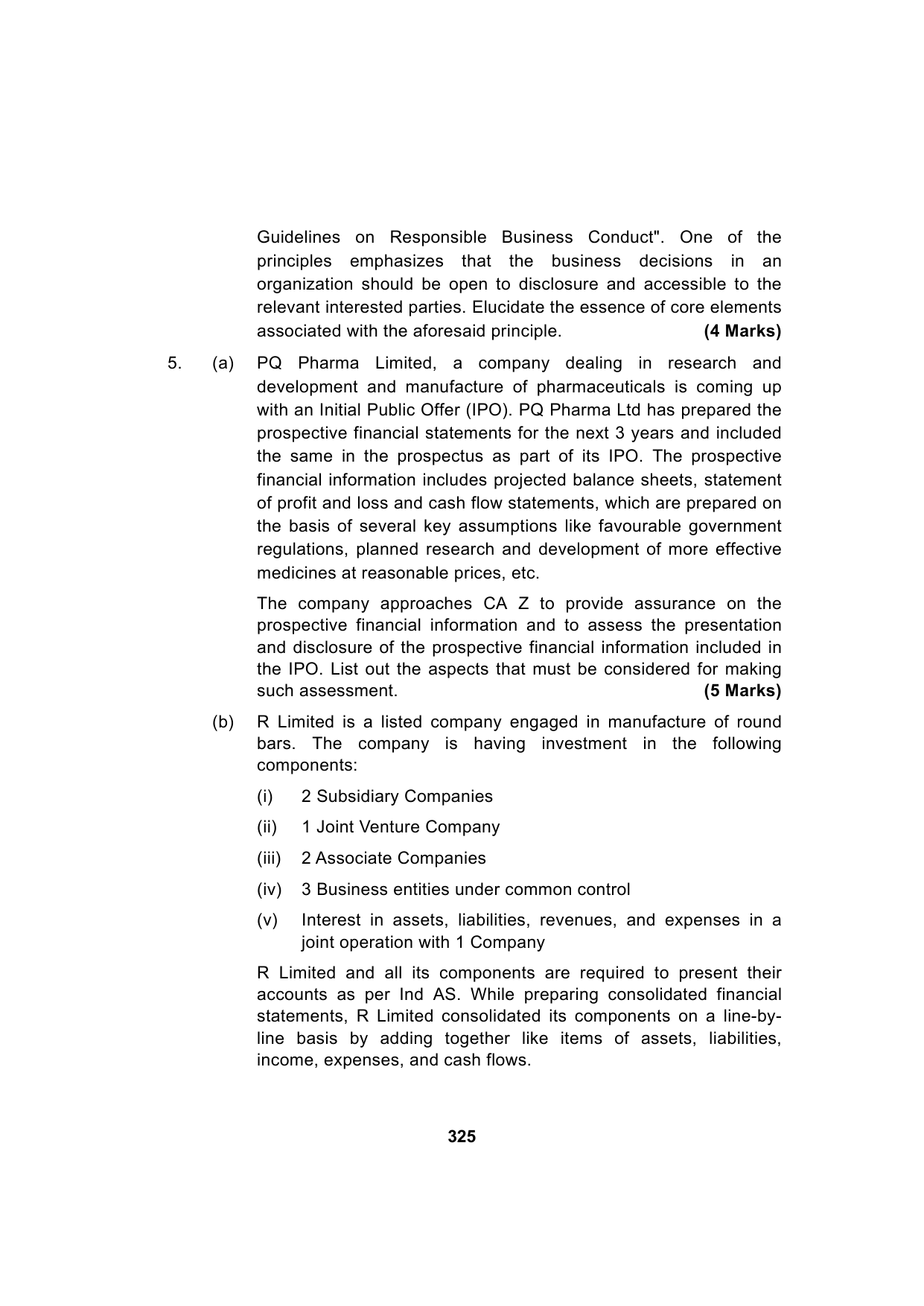 Paper 3: Advanced Auditing, Assurance and Professional Ethics — Model Test Paper 6, question page 18