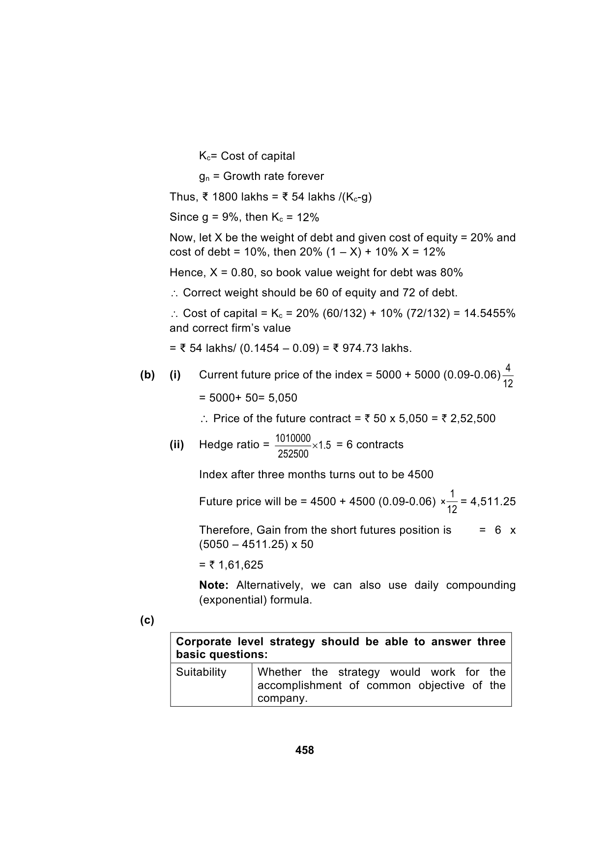 Paper 2: Advanced Financial Management — Model Test Paper 1, answer page 8