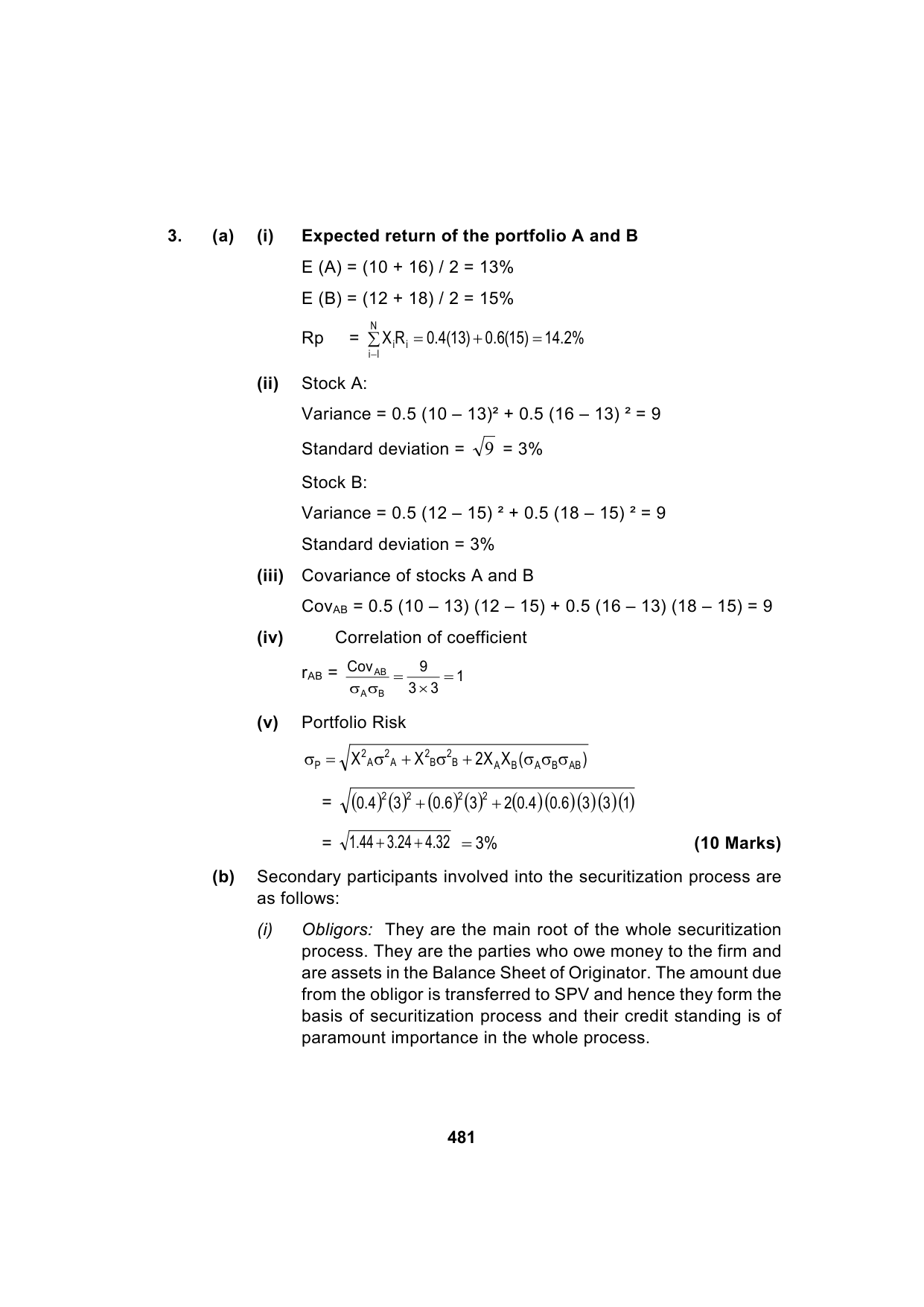 Paper 2: Advanced Financial Management — Model Test Paper 3, answer page 5