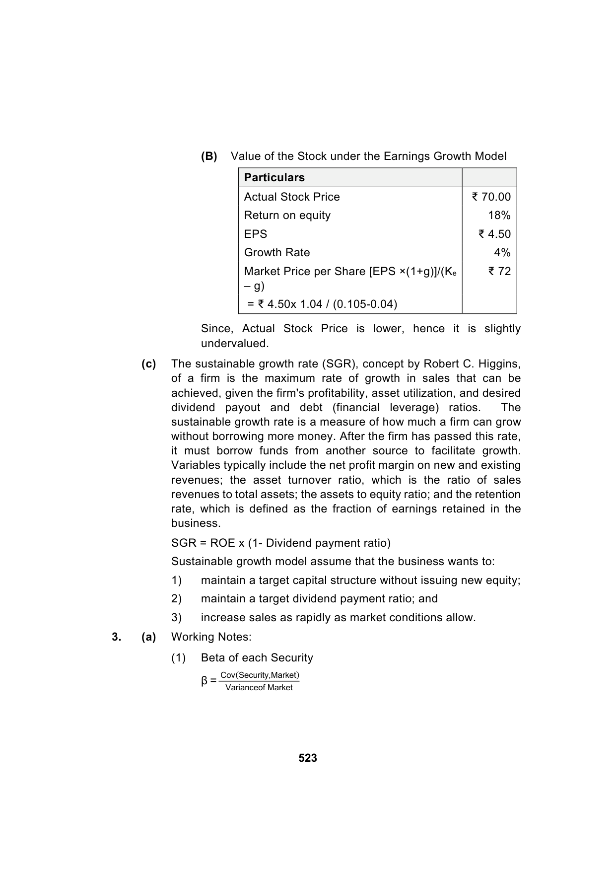 Paper 2: Advanced Financial Management — Model Test Paper 6, answer page 5