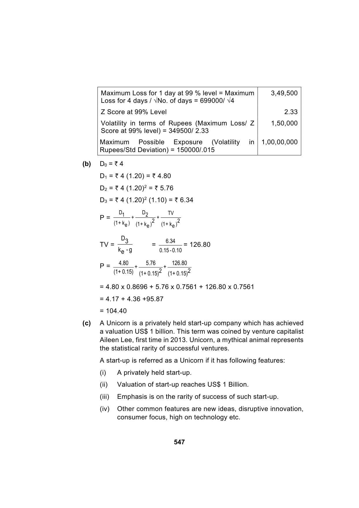 Paper 2: Advanced Financial Management — Model Test Paper 8, answer page 2