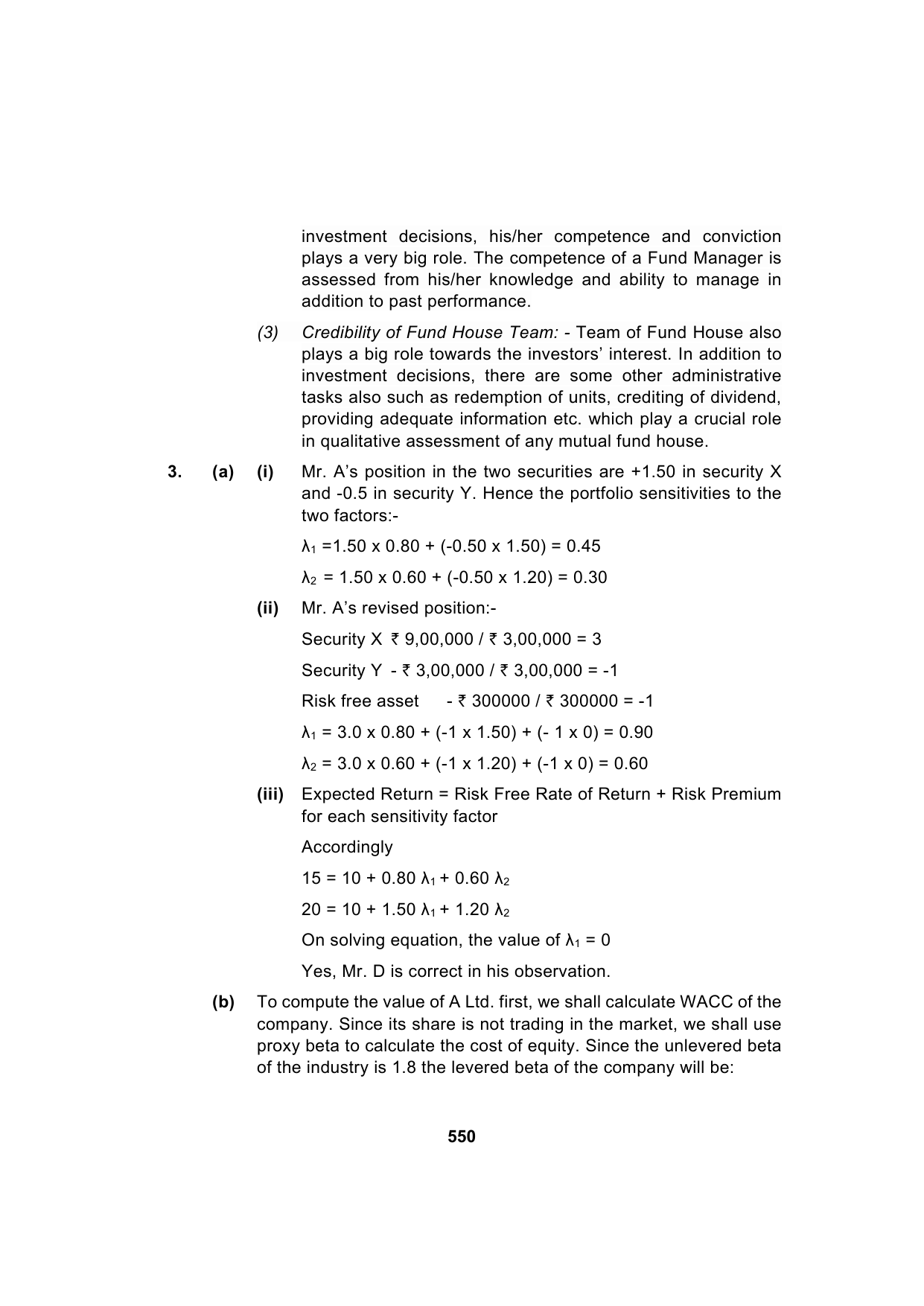 Paper 2: Advanced Financial Management — Model Test Paper 8, answer page 5