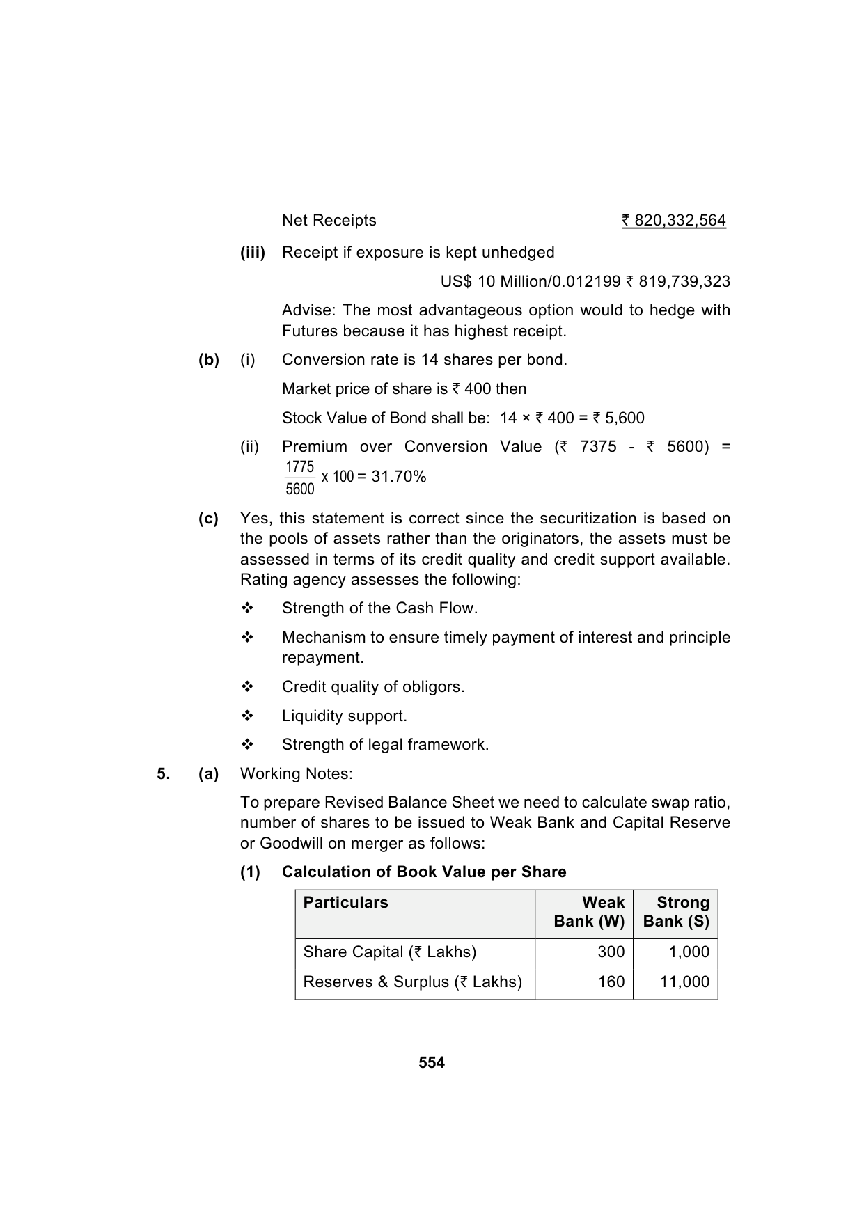 Paper 2: Advanced Financial Management — Model Test Paper 8, answer page 9