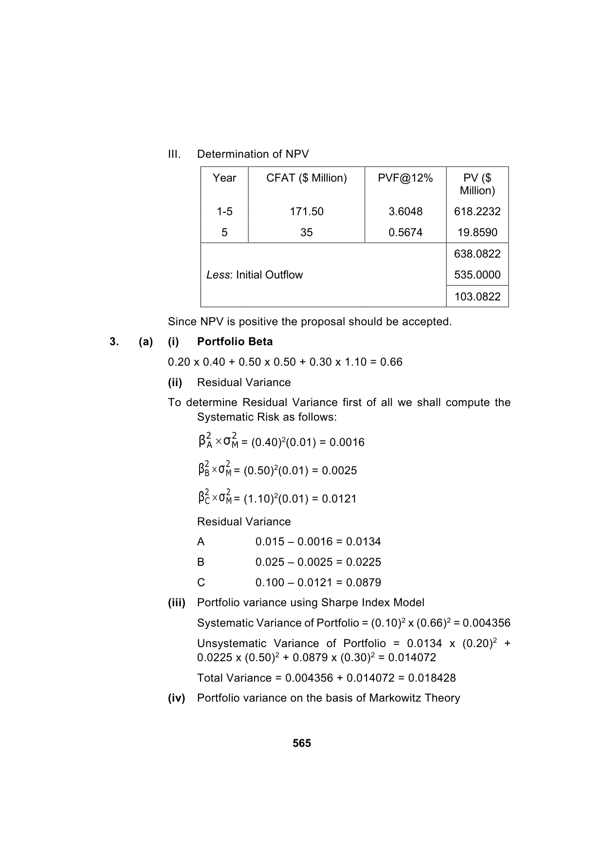 Paper 2: Advanced Financial Management — Model Test Paper 9, answer page 6