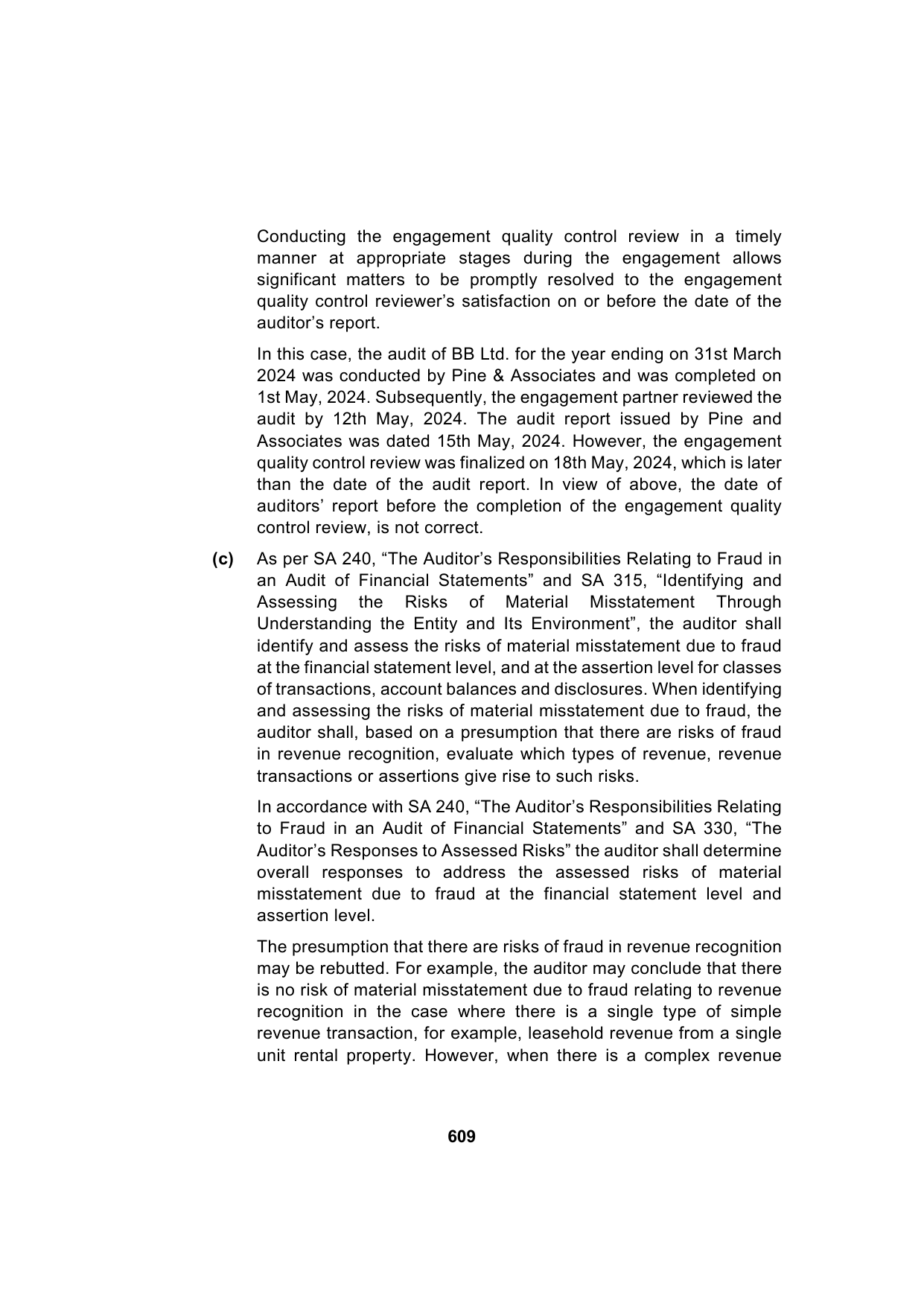 Paper 3: Advanced Auditing, Assurance and Professional Ethics — Model Test Paper 2, answer page 4