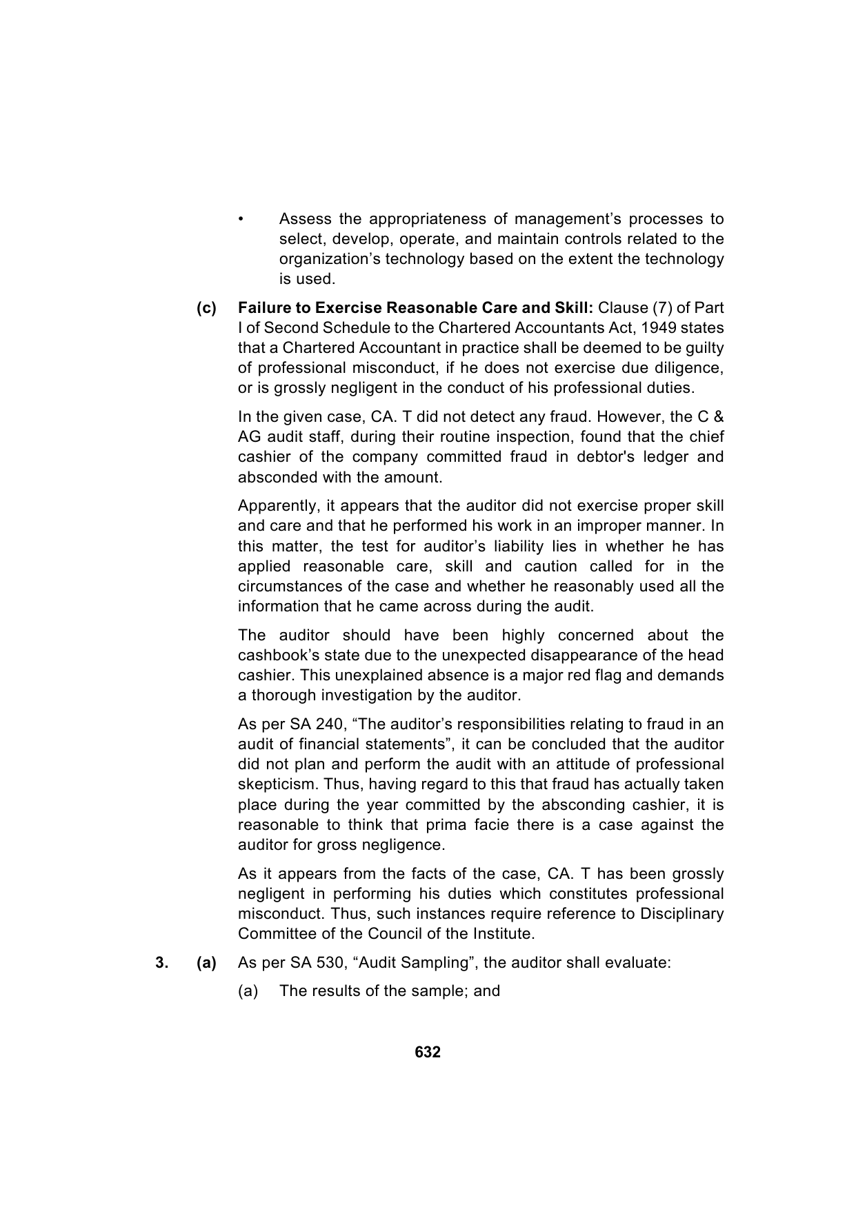 Paper 3: Advanced Auditing, Assurance and Professional Ethics — Model Test Paper 3, answer page 6