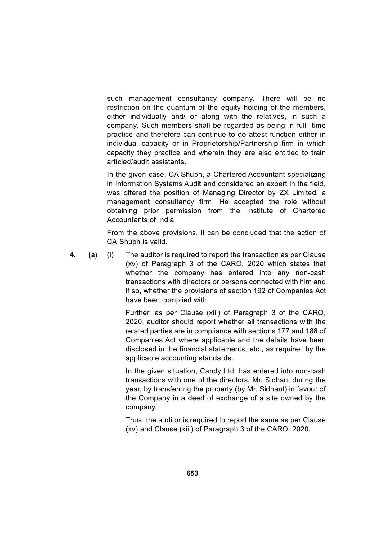 Paper 3: Advanced Auditing, Assurance and Professional Ethics — Model Test Paper 4, answer page 9
