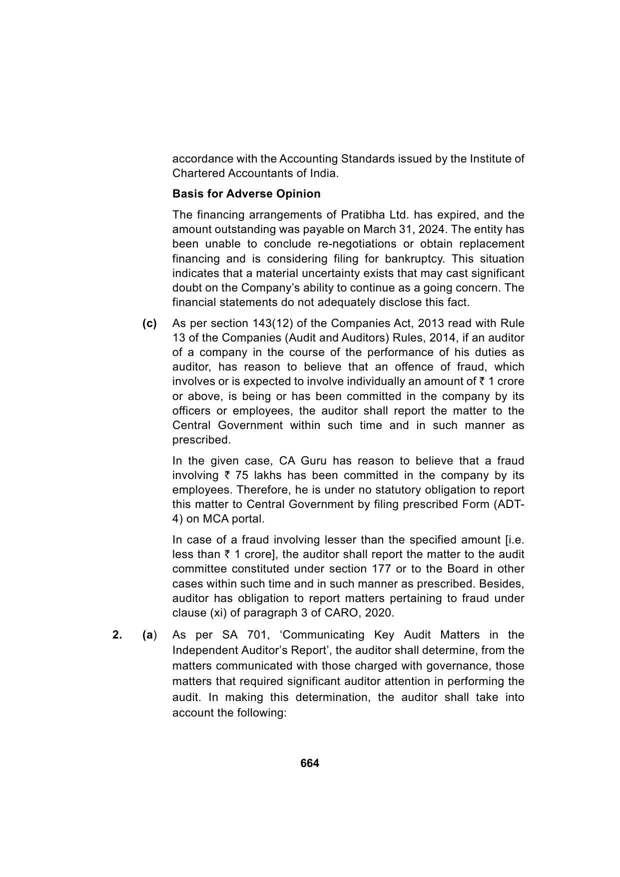 Paper 3: Advanced Auditing, Assurance and Professional Ethics — Model Test Paper 5, answer page 3
