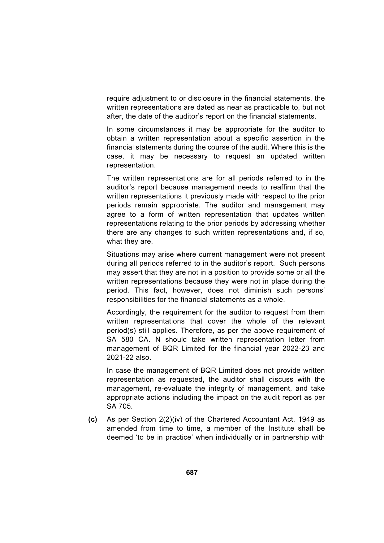 Paper 3: Advanced Auditing, Assurance and Professional Ethics — Model Test Paper 6, answer page 9